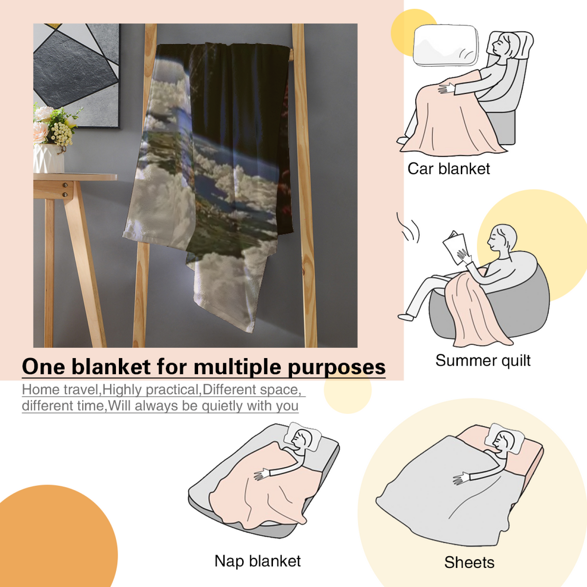 Earthy Neutral Gilded Daydream Lightweight Flannel Throw ¨C Contemporary Pattern