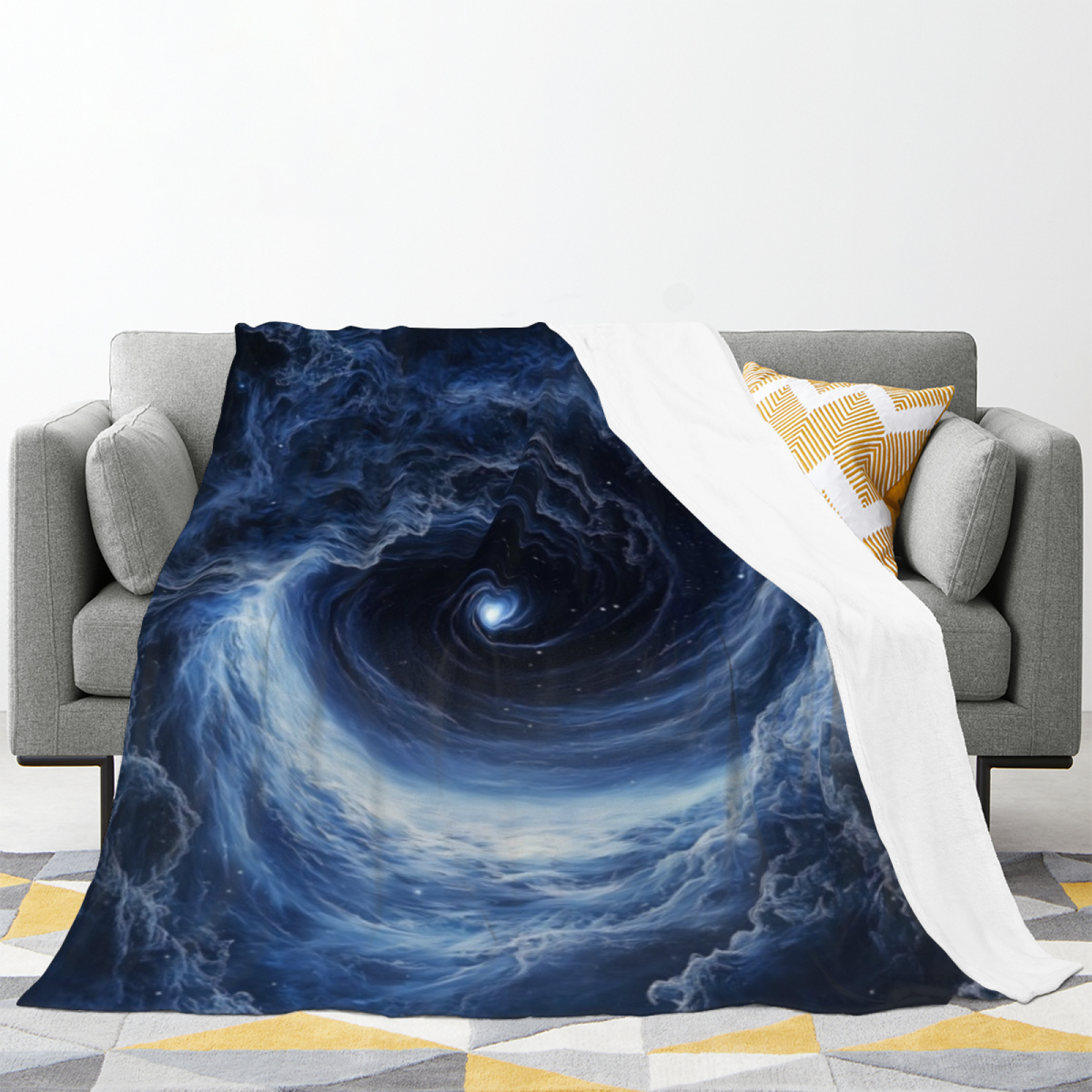 Deep Ocean Wildwood Tapestry Soft Flannel Blanket ¨C Contemporary Pattern