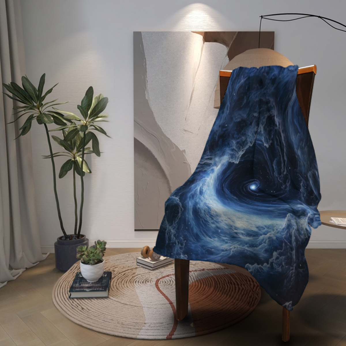 Deep Ocean Wildwood Tapestry Soft Flannel Blanket ¨C Contemporary Pattern
