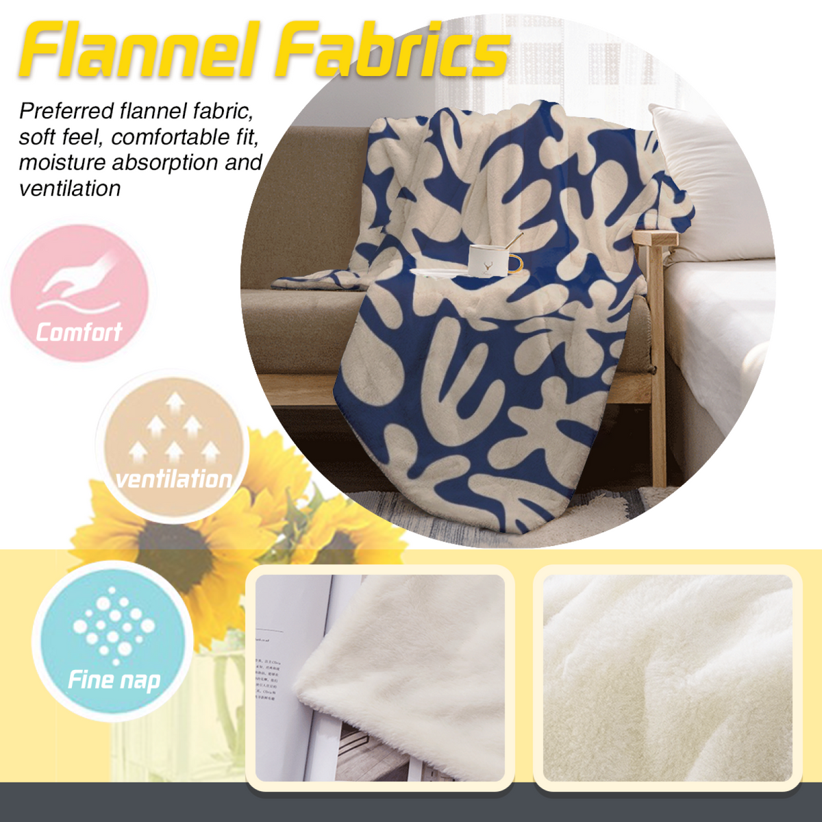 Cinnamon Jubilee Soft Flannel Blanket in Dusty Lilac