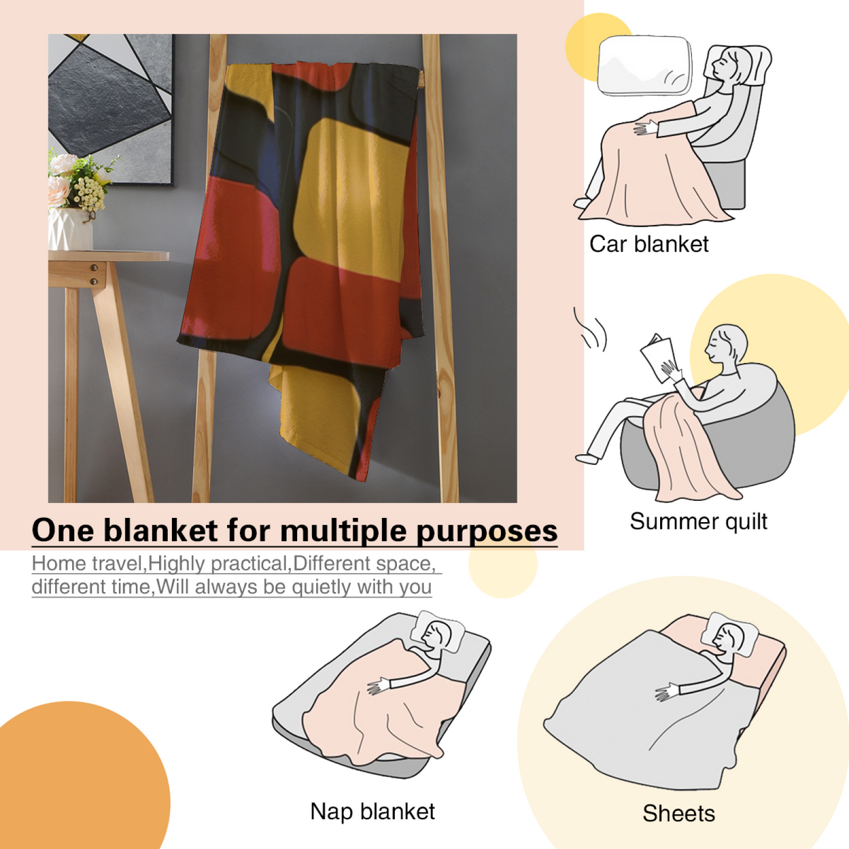 Flannel Throw Blanket with Wildwood Sprout Cozy Cottage Artwork