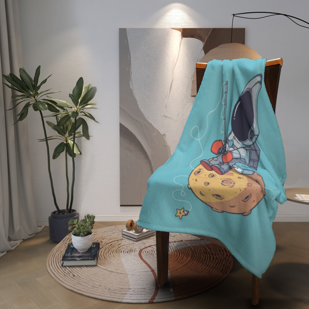 Soft Minimalist All-Season Flannel Blanket ¨C Marigold Solstice Collection