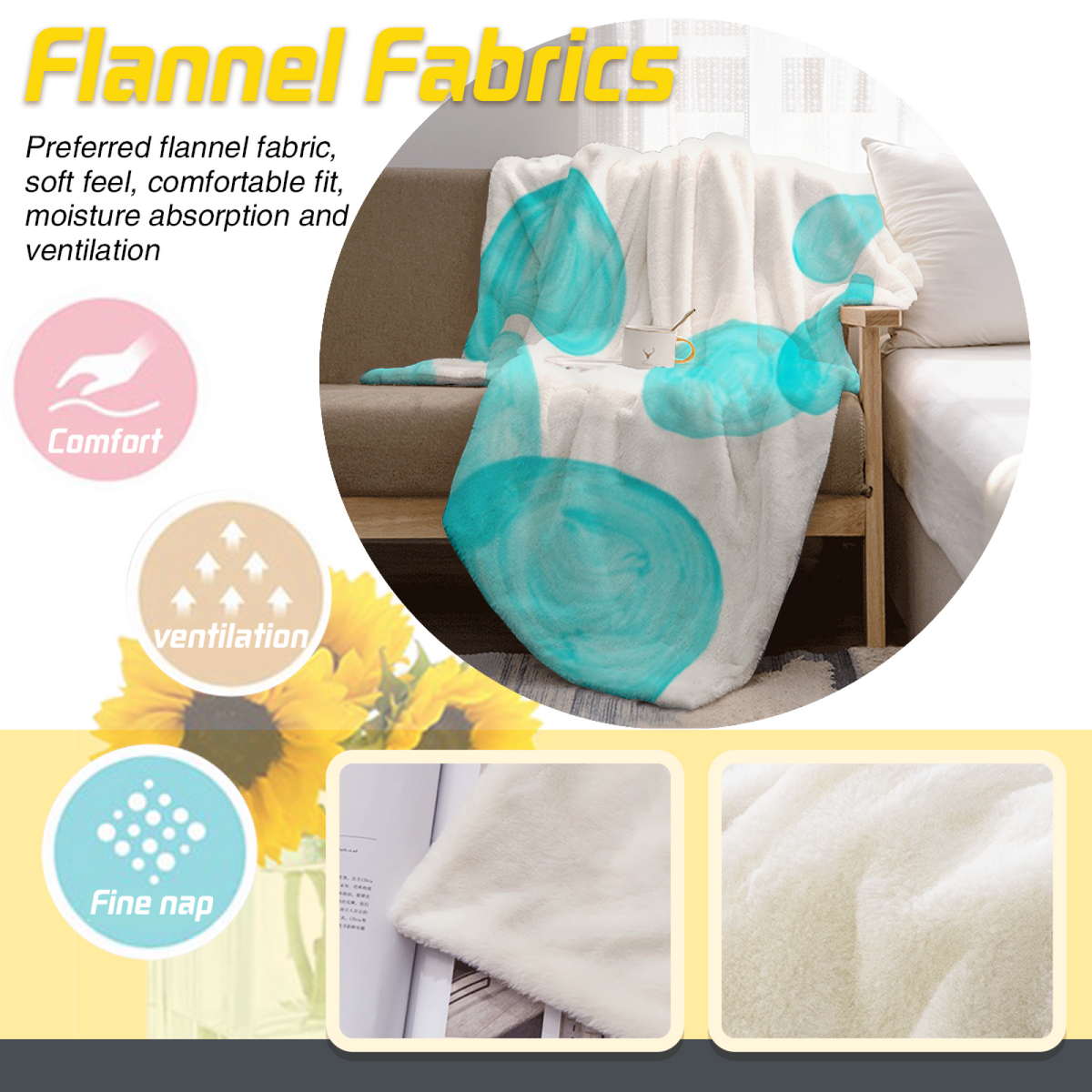 Flannel Throw Blanket with Prairie Carnival Cozy Cottage Artwork