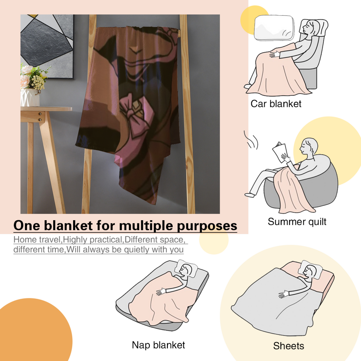 Celestial Hearth Inspired Flannel Sofa Throw ¨C Earthy Neutral Palette