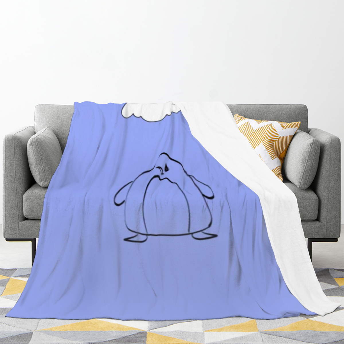 Breezy Meadow Inspired Cozy Flannel Bed Blanket ¨C Earthy Neutral Palette