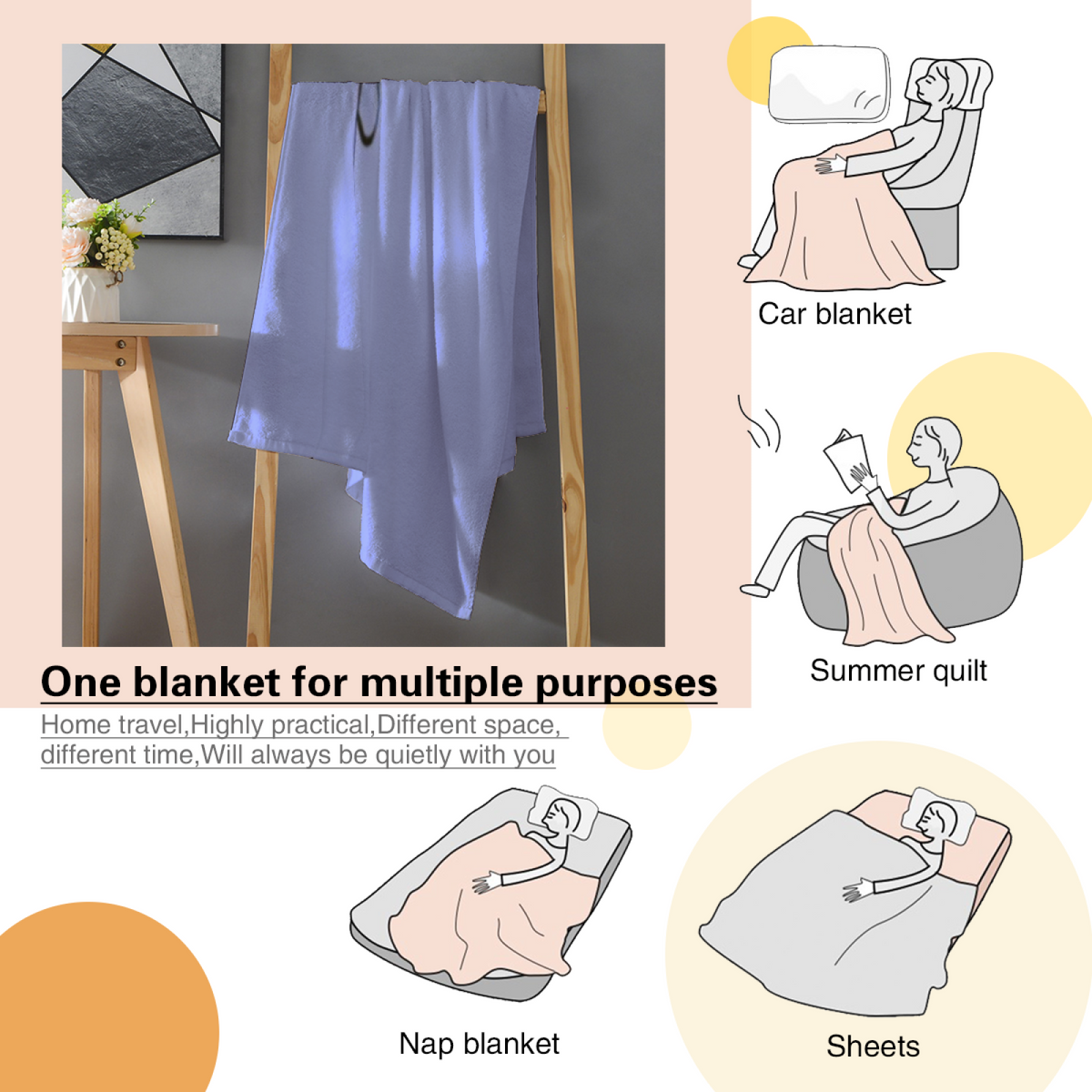 Breezy Meadow Inspired Cozy Flannel Bed Blanket ¨C Earthy Neutral Palette