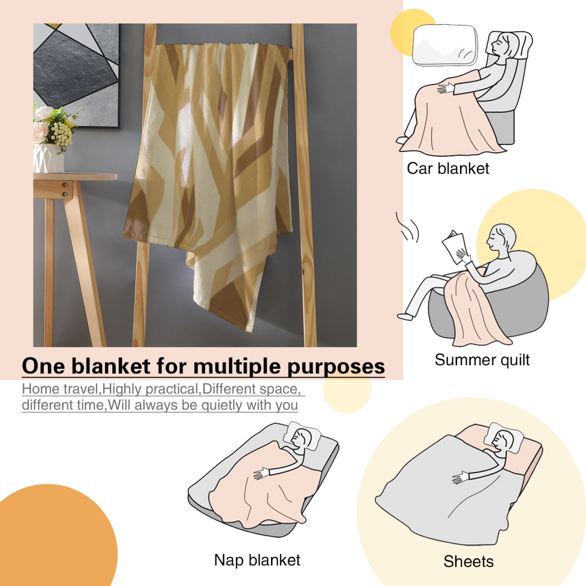 Serene Jubilee Lightweight Flannel Throw in Dusty Lilac