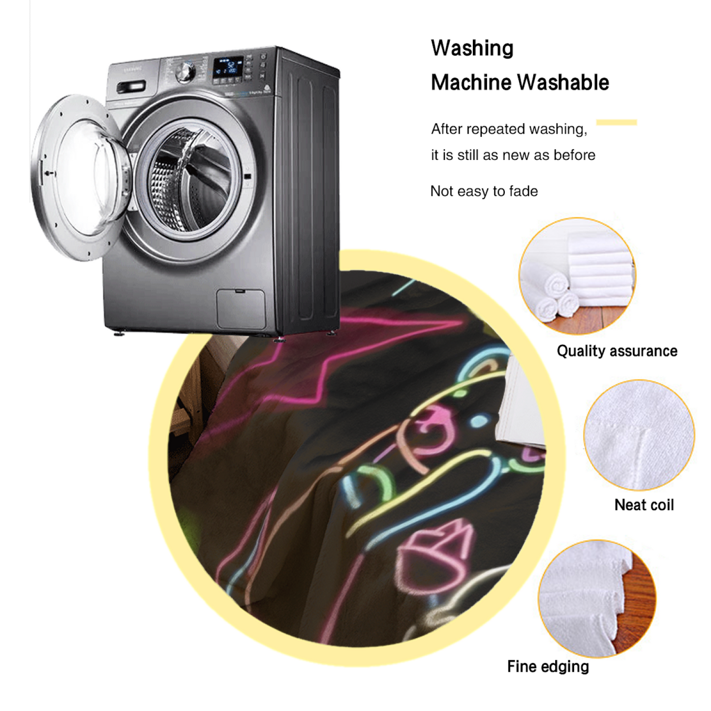 Colorful Contemporary Art Throw Blanket ¨C Modern Printed Cozy Home Blanket
