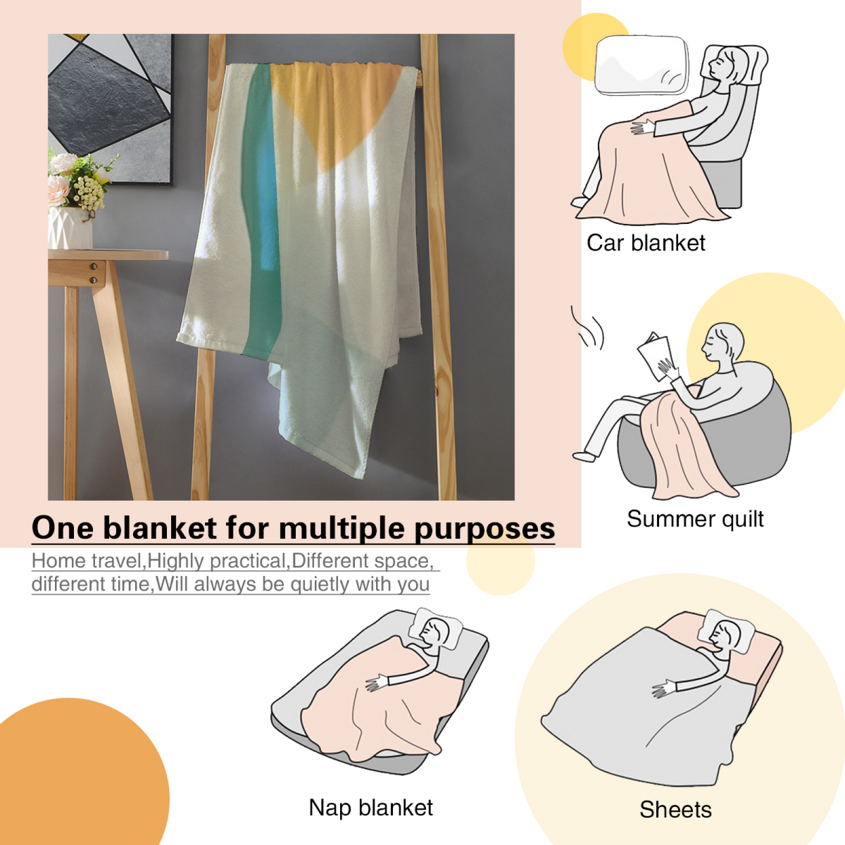 Artistic Soft Neutral Lagoon Echo Cozy Flannel Bed Blanket