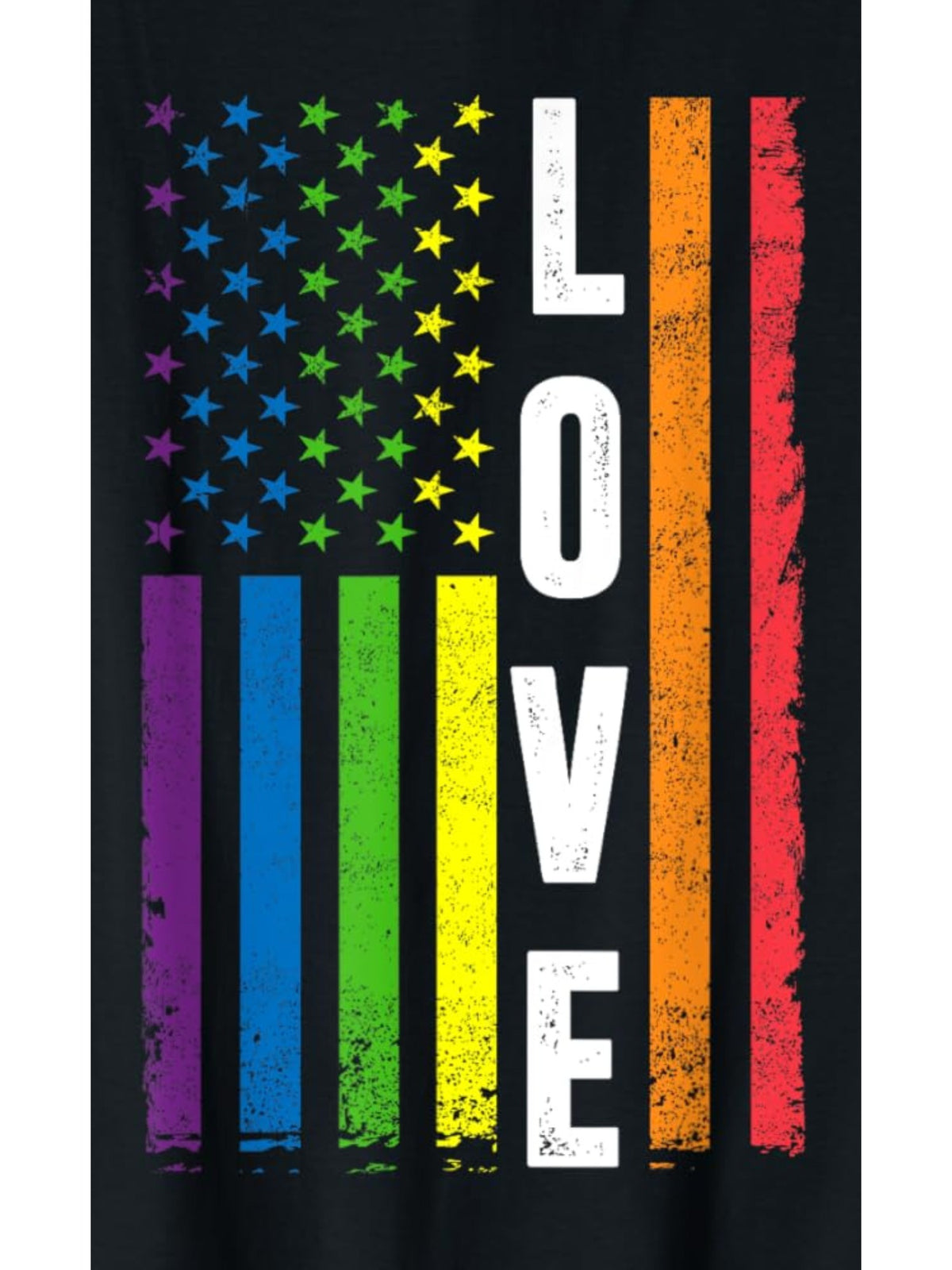 Men's Rainbow Flag Love Humor Vintage Printed T-Shirt - 100% Cotton, Comfortable Short-Sleeved Top for Everyday Activities, Summer Casual Wear, Ideal Birthday Gift