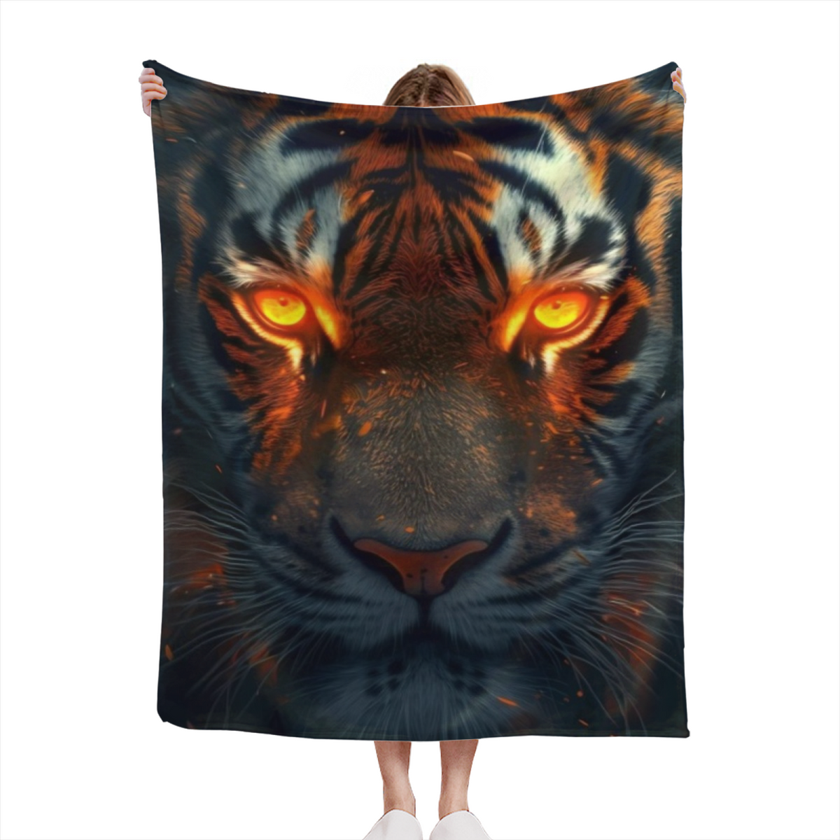 Hazy & Meadow Playful Graphic Plush Flannel Throw