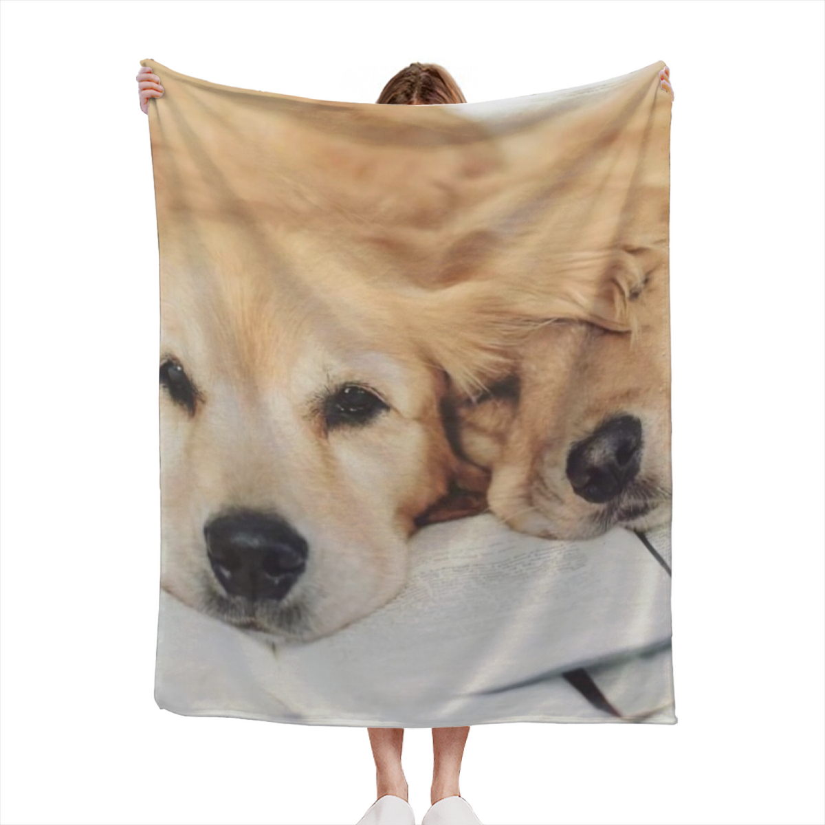 Saffron Story Pastel Multicolor Art Flannel Throw Blanket