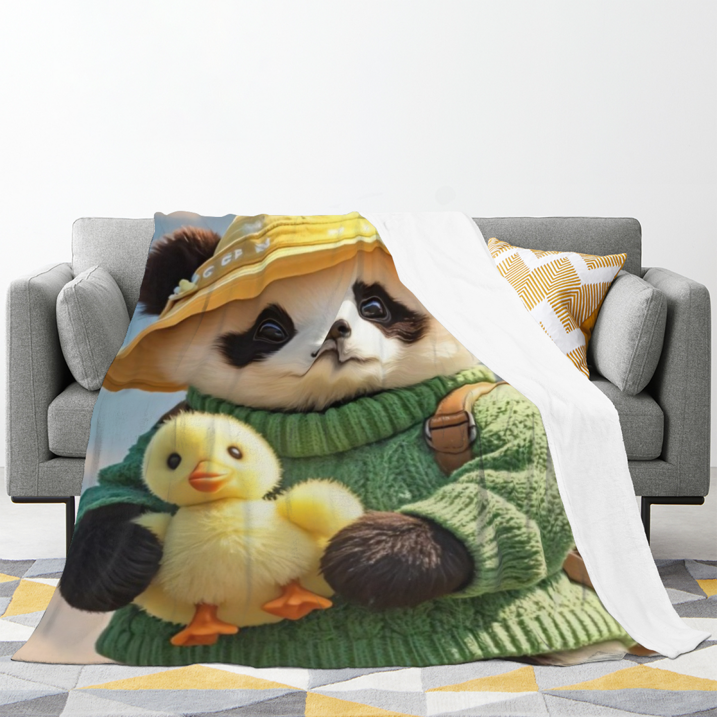Colorful Modern Art Throw Blanket ¨C Contemporary Printed Home Decor Blanket