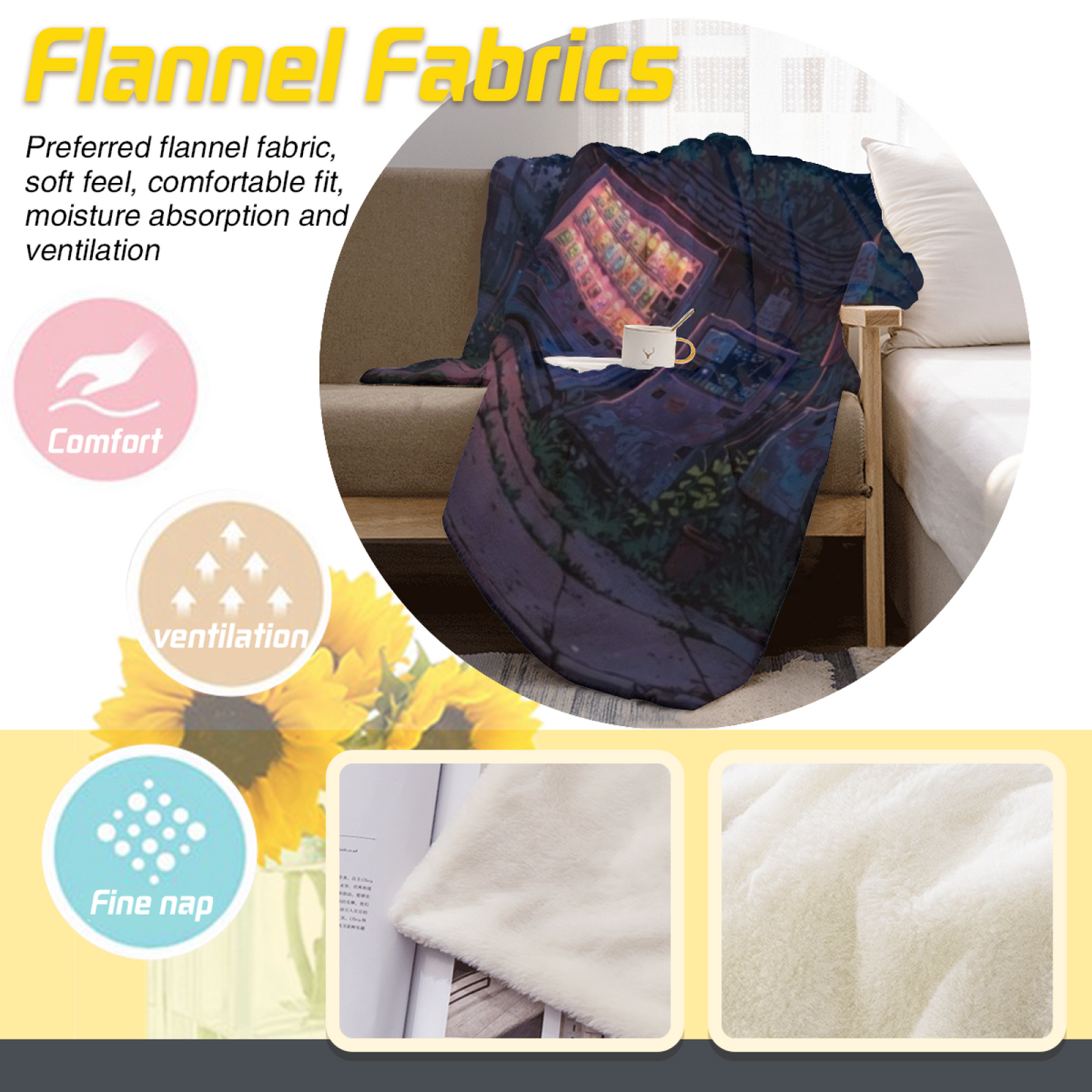 Modern Artistic Throw Blanket ¨C Abstract Decorative Printed Home Blanket