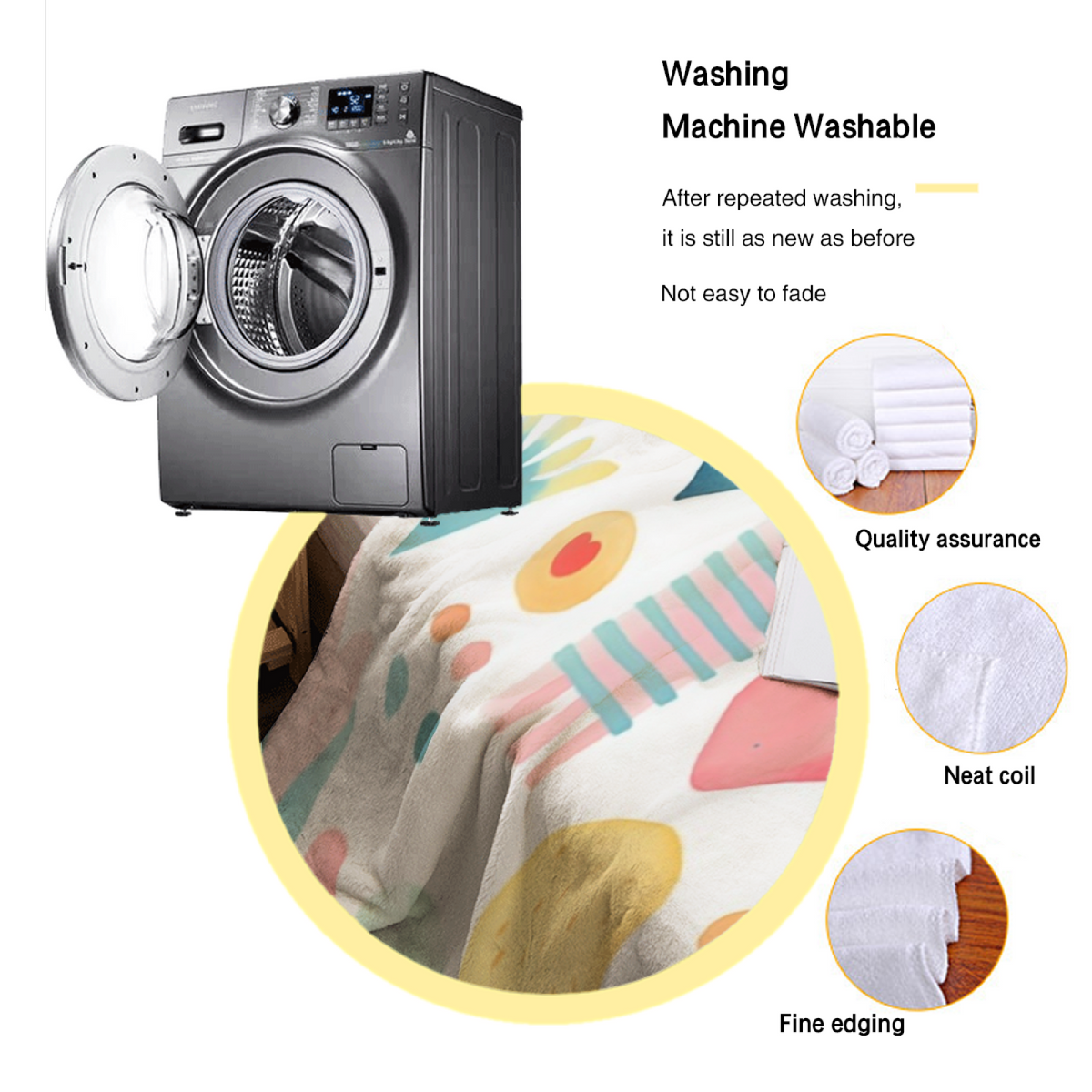 Harvest Hearth Pastel Multicolor Modern Art Decorative Flannel Blanket