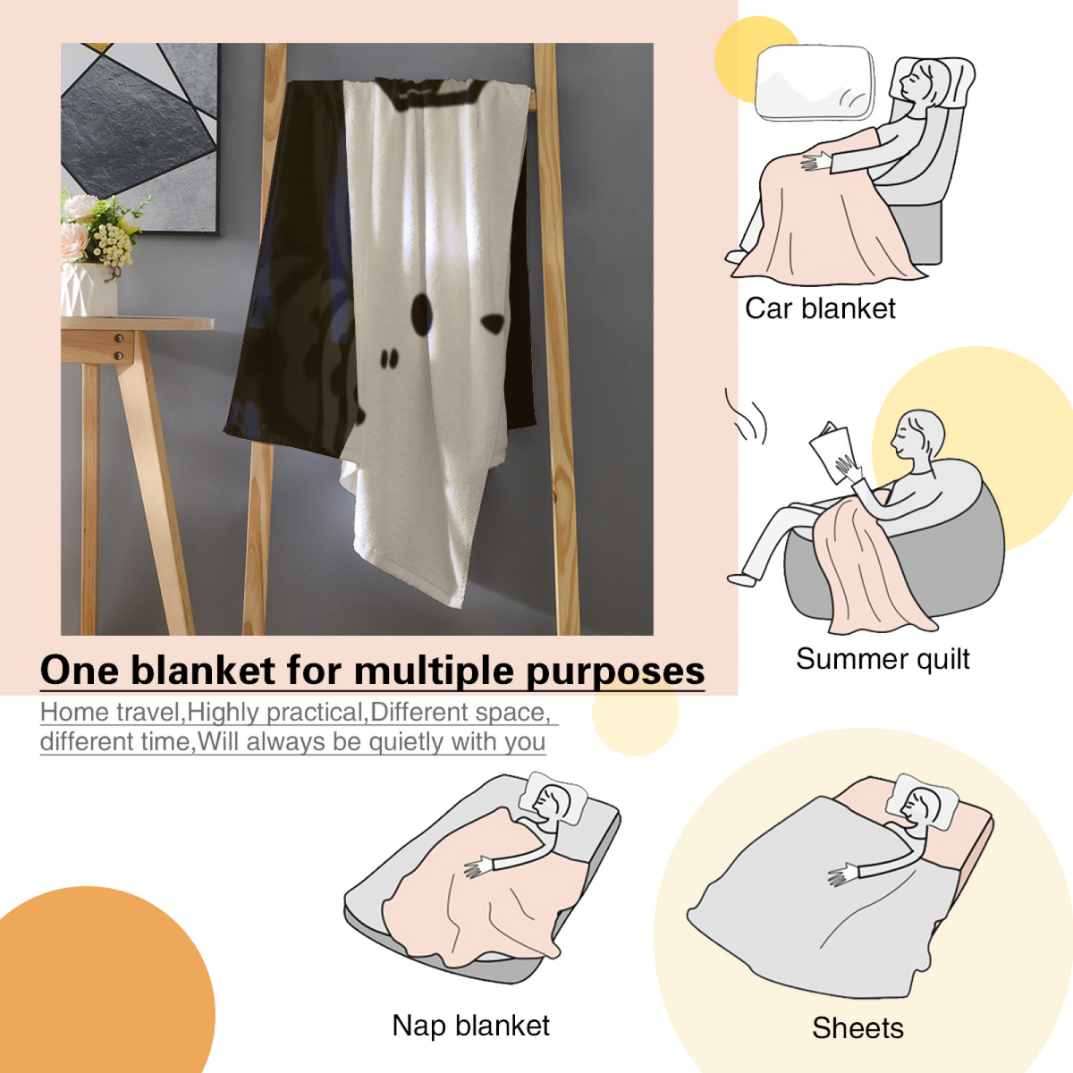 Riverstone Daydream Inspired Cozy Flannel Bed Blanket ¨C Earthy Neutral Palette