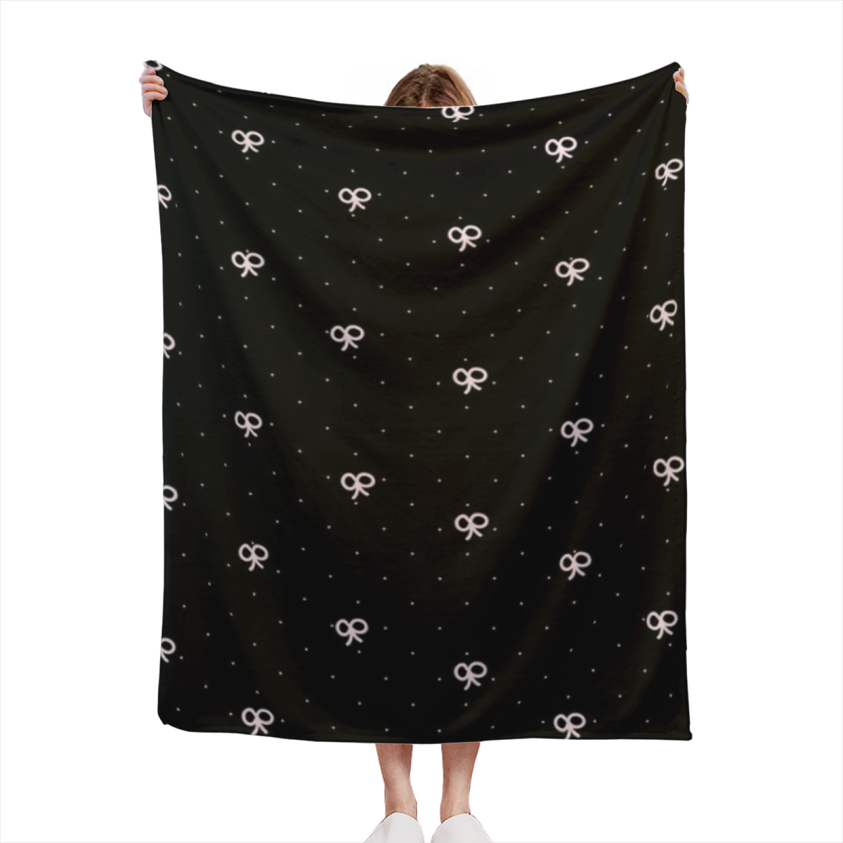 Bohemian Soft Neutral Blush Meadow Soft Flannel Blanket