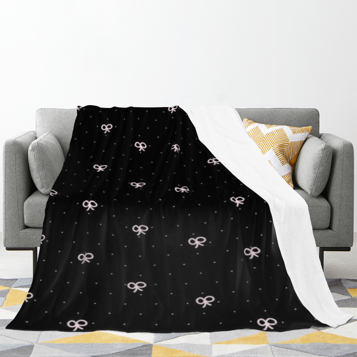 Bohemian Soft Neutral Blush Meadow Soft Flannel Blanket