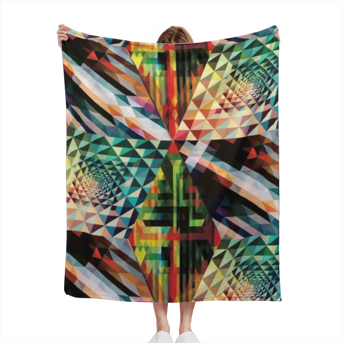 Moonlit Petal Soft Neutral Bohemian All-Season Flannel Blanket