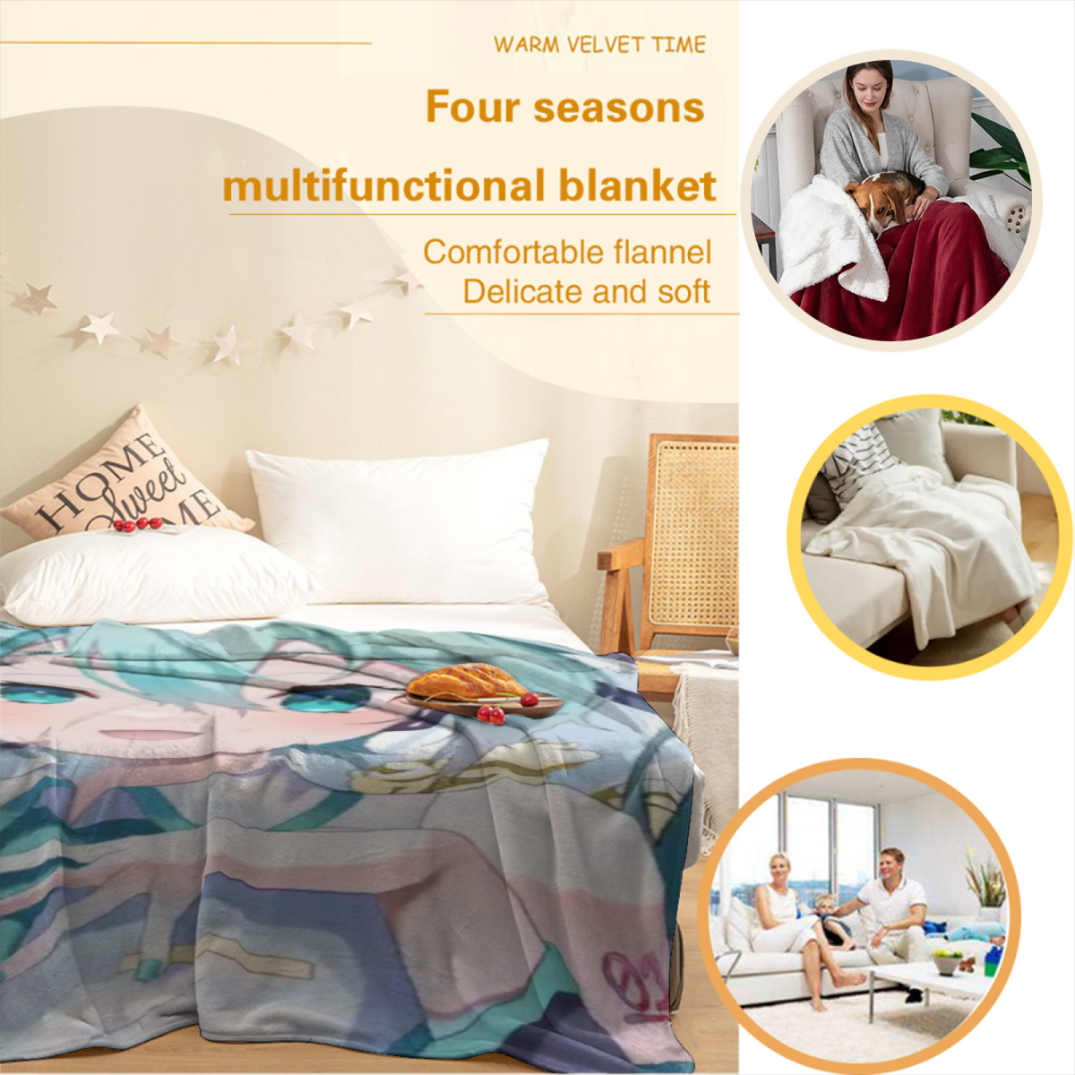 Earthy Neutral Evergreen Sanctuary Soft Flannel Blanket ¨C Contemporary Pattern