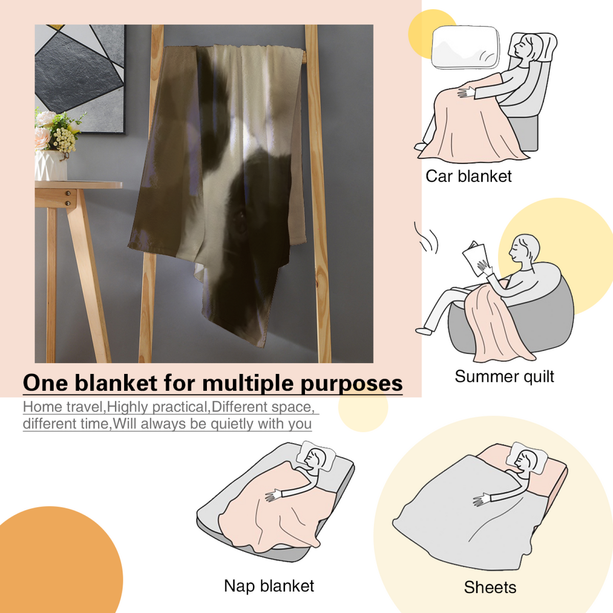 Cinnamon Orchard Muted Sage Art Flannel Throw Blanket