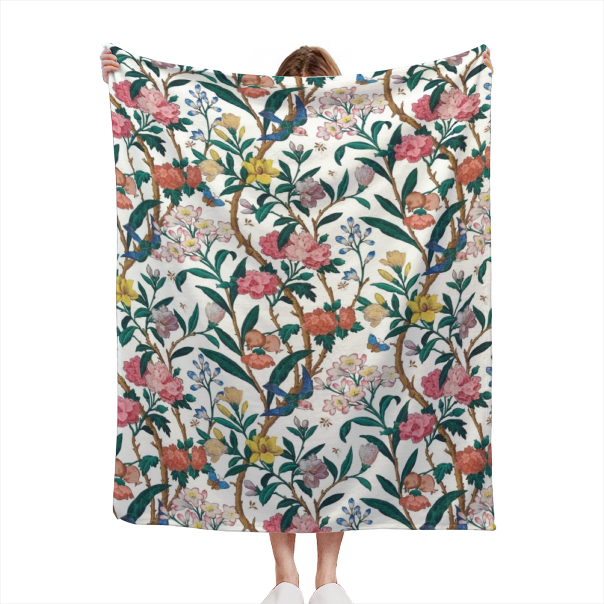 Opaline Vista Soft Neutral Art Flannel Throw Blanket