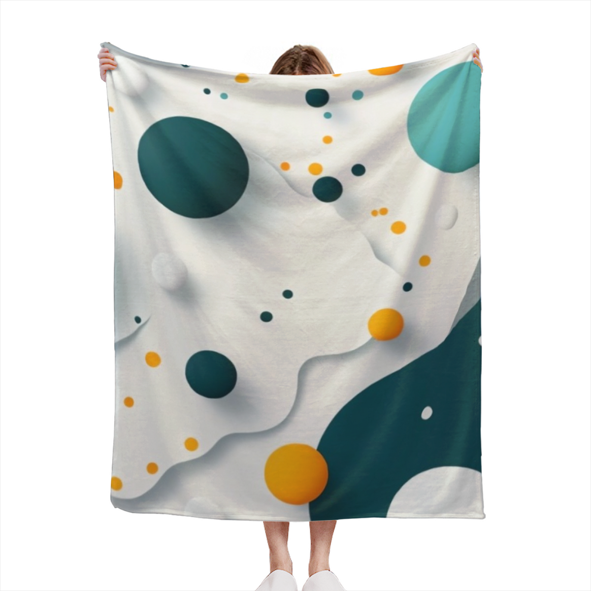 Velvet Reverie Soft Neutral Art Lightweight Flannel Throw