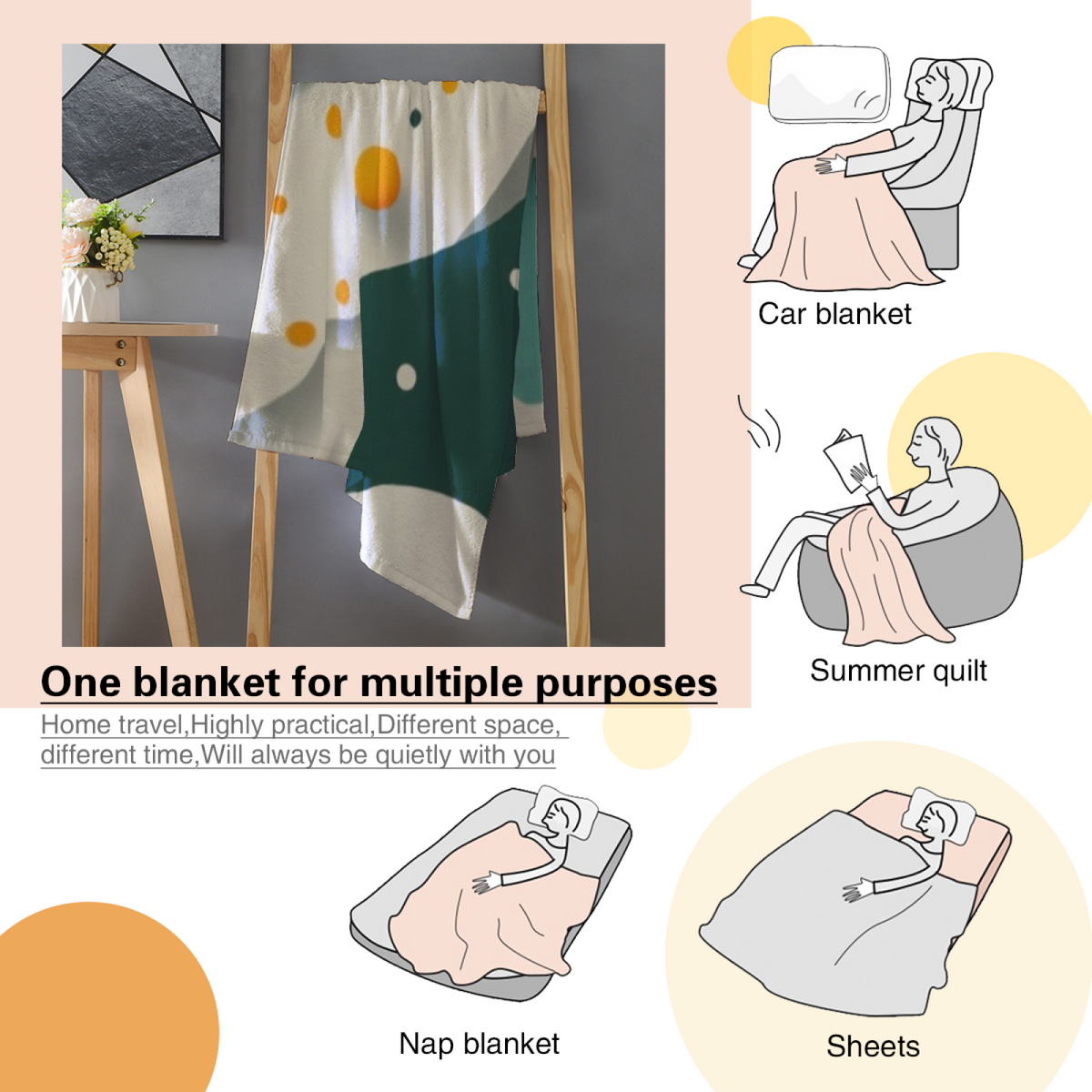 Velvet Reverie Soft Neutral Art Lightweight Flannel Throw