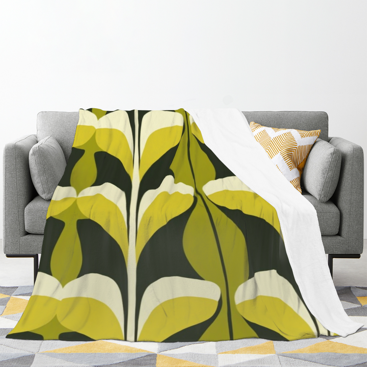 Soft Minimalist All-Season Flannel Blanket ¨C Opaline Mirage Collection