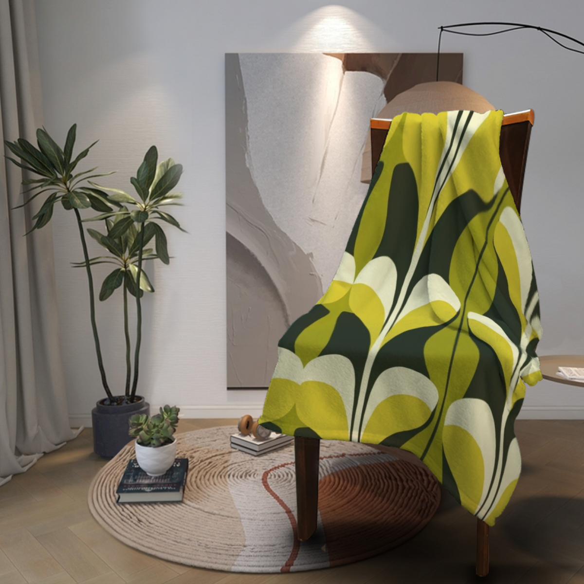 Soft Minimalist All-Season Flannel Blanket ¨C Opaline Mirage Collection