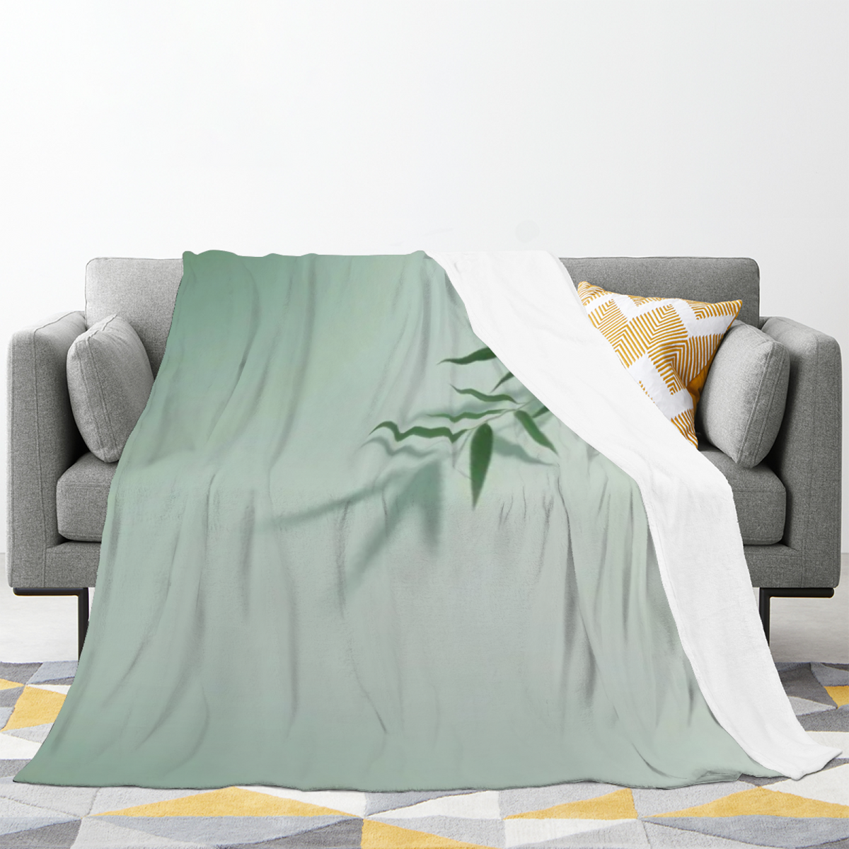 Watercolor & Rhapsody Playful Graphic Plush Flannel Throw