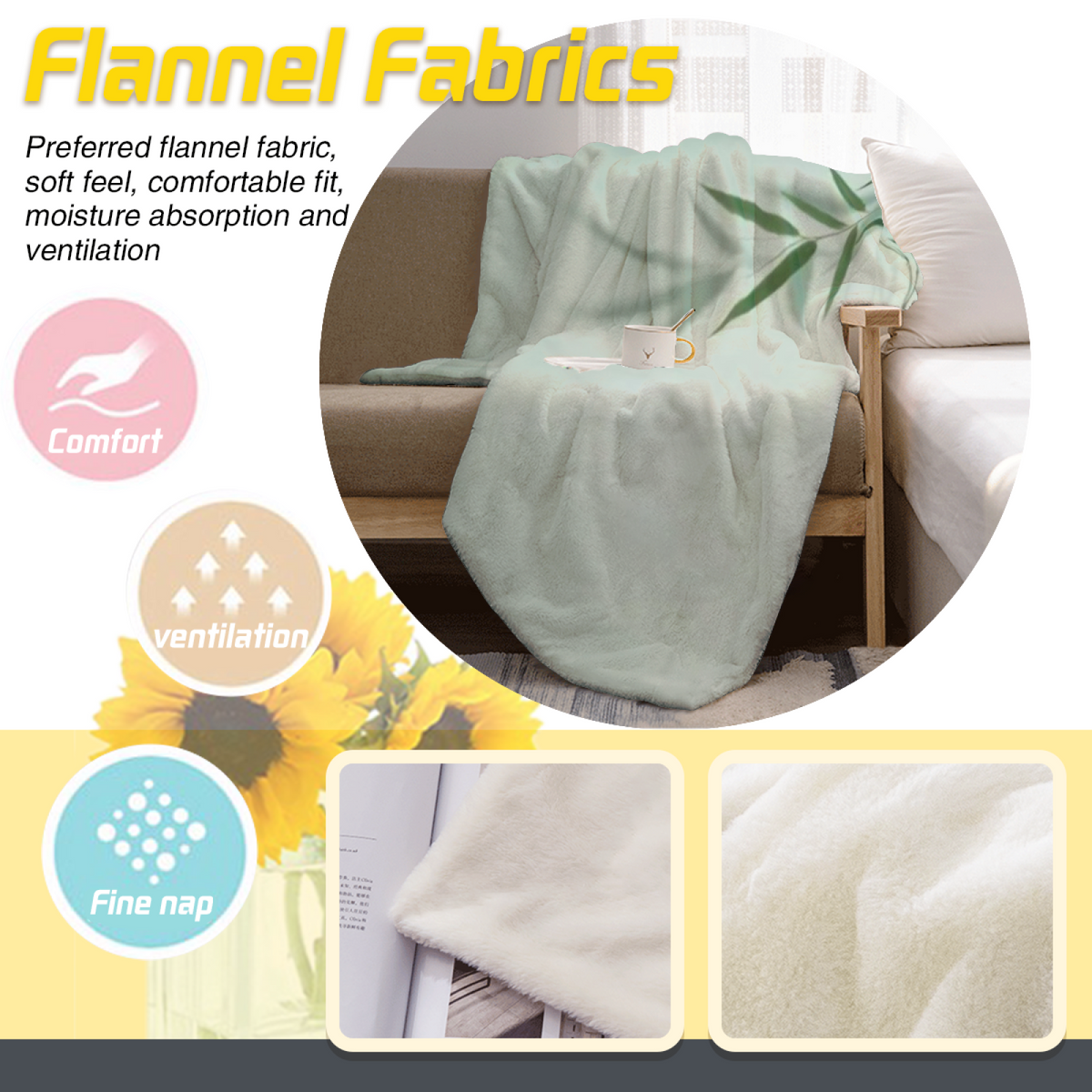 Watercolor & Rhapsody Playful Graphic Plush Flannel Throw