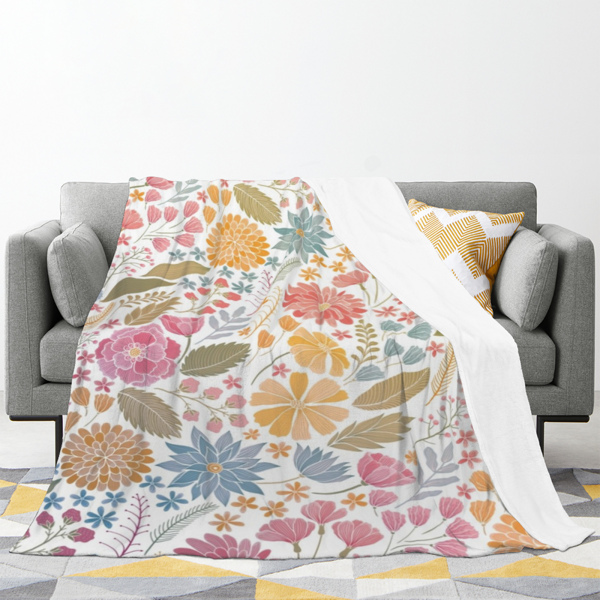 Pastel Multicolor Whimsical Decor Plush Flannel Throw ¨C Enchanted Solstice Edition