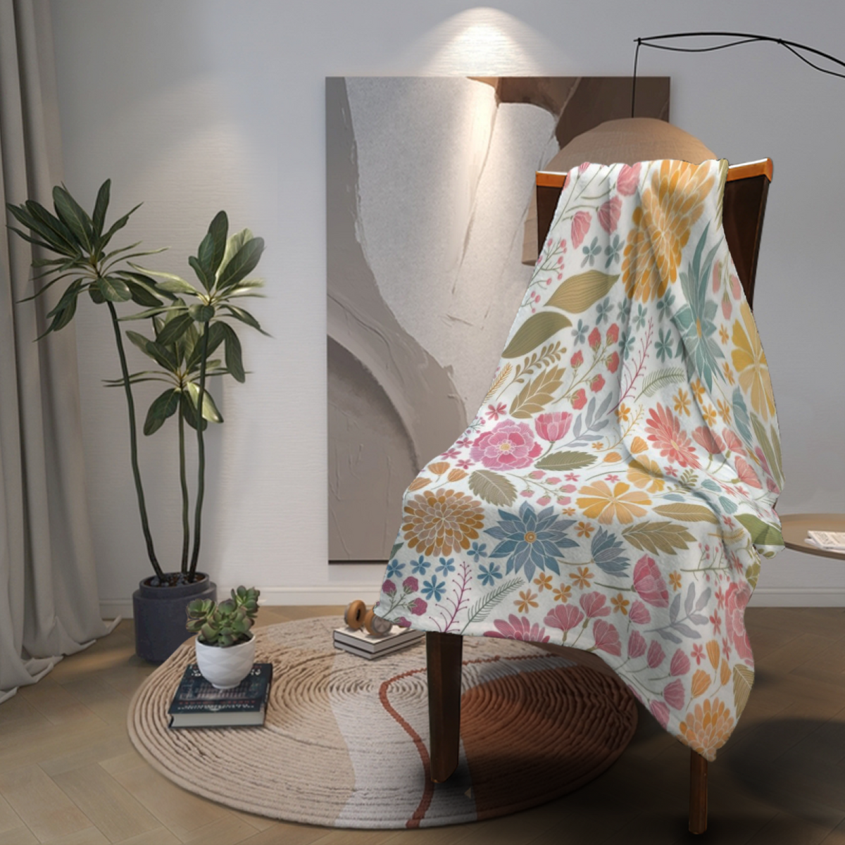 Pastel Multicolor Whimsical Decor Plush Flannel Throw ¨C Enchanted Solstice Edition