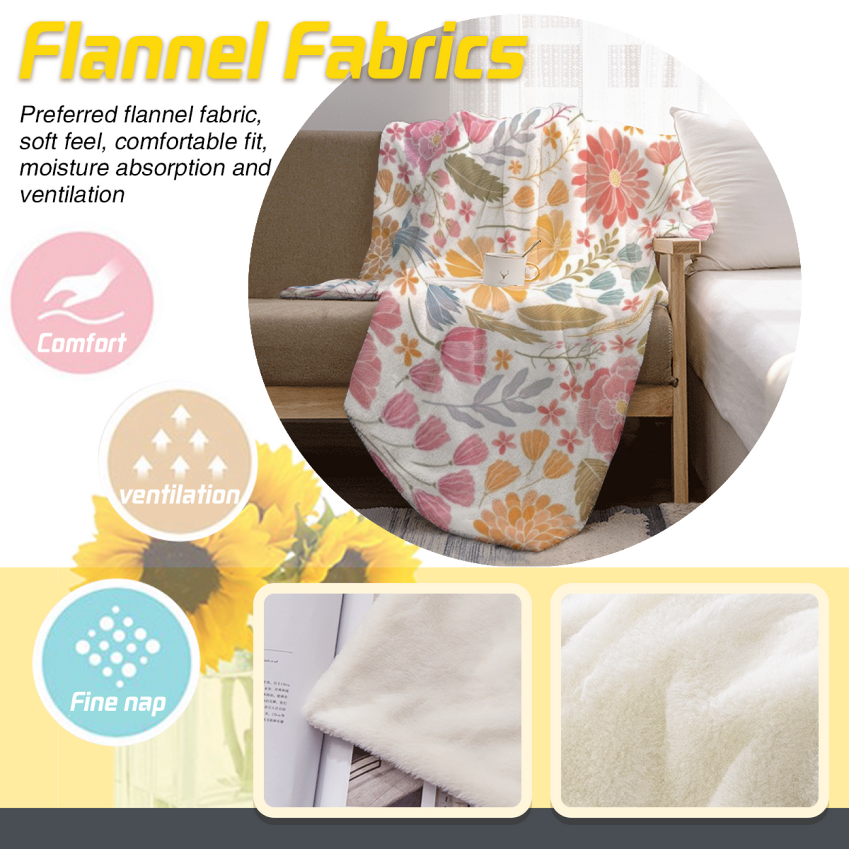 Pastel Multicolor Whimsical Decor Plush Flannel Throw ¨C Enchanted Solstice Edition