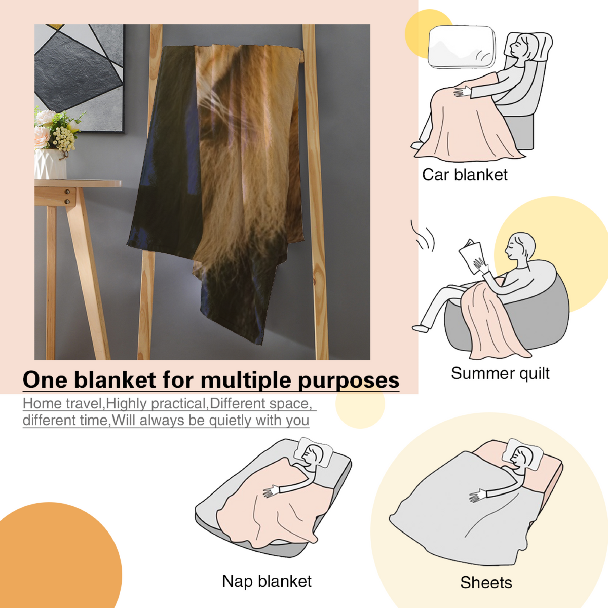 Solstice Whimsy Soft Neutral Decorative Soft Flannel Blanket