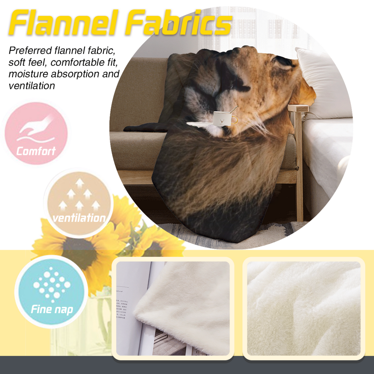 Solstice Whimsy Soft Neutral Decorative Soft Flannel Blanket