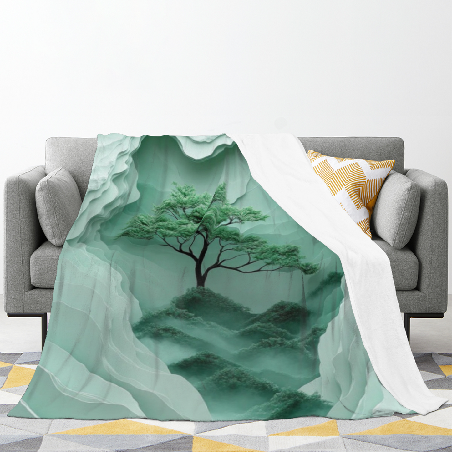Colorful Artistic Graphic Throw Blanket ¨C Modern Decorative Cozy Home Blanket