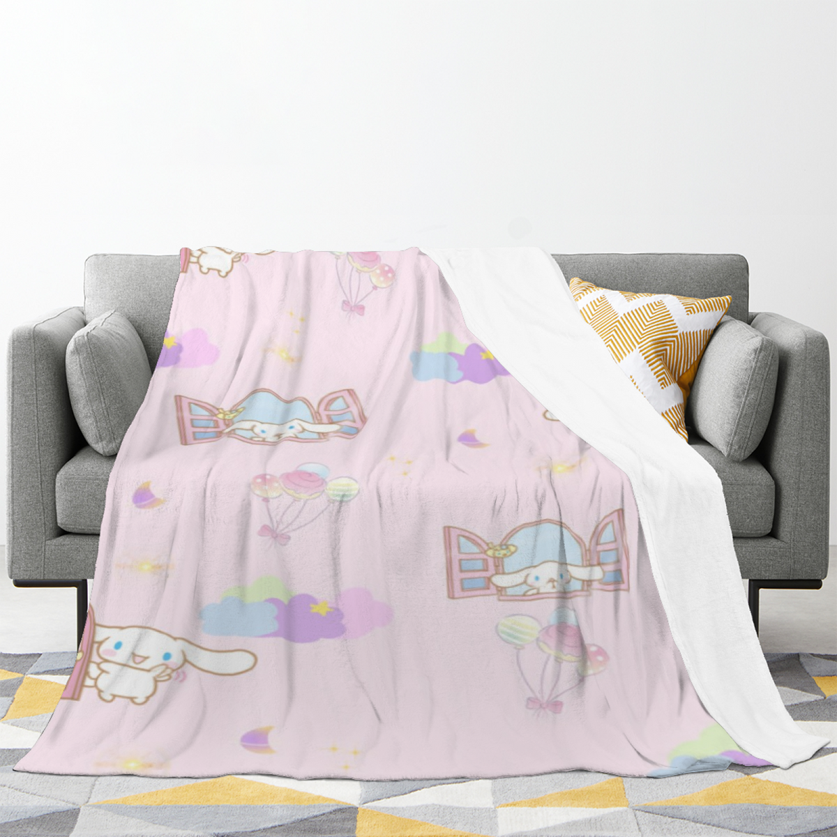 Oceanic Atlas Muted Sage Art Decorative Flannel Blanket