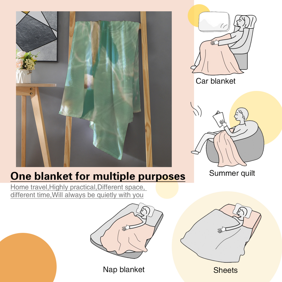 Flannel Throw Blanket with Luminous Fable Cozy Cottage Artwork