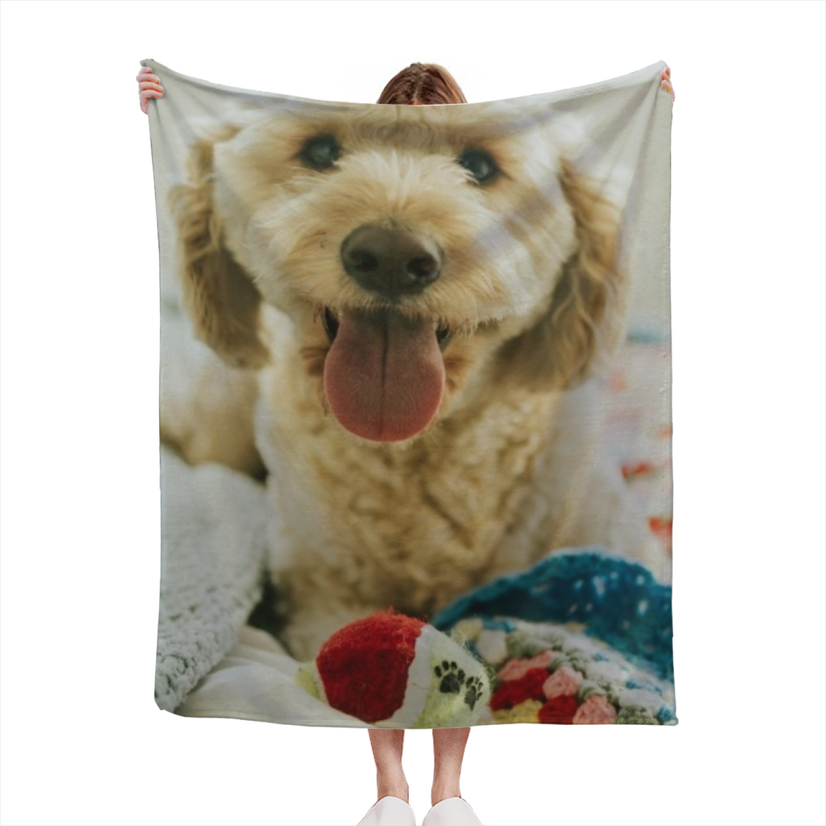 Frosted & Lagoon Playful Graphic All-Season Flannel Blanket