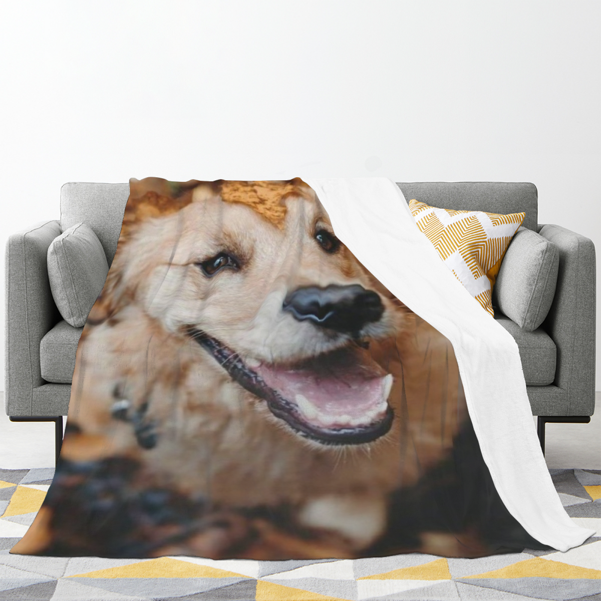 Dreamy Soft Neutral Harbor Serenade Plush Flannel Throw