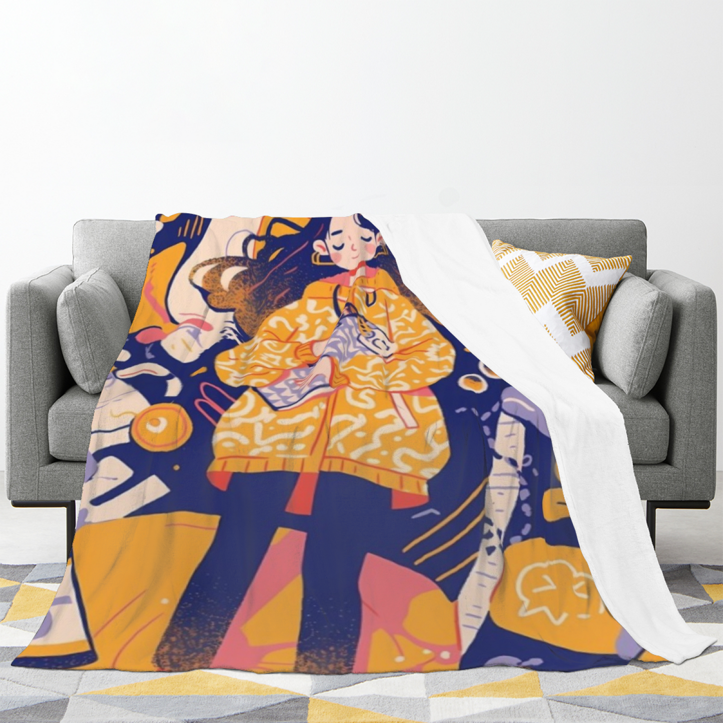 Colorful Modern Pattern Throw Blanket ¨C Decorative Cozy Home Blanket