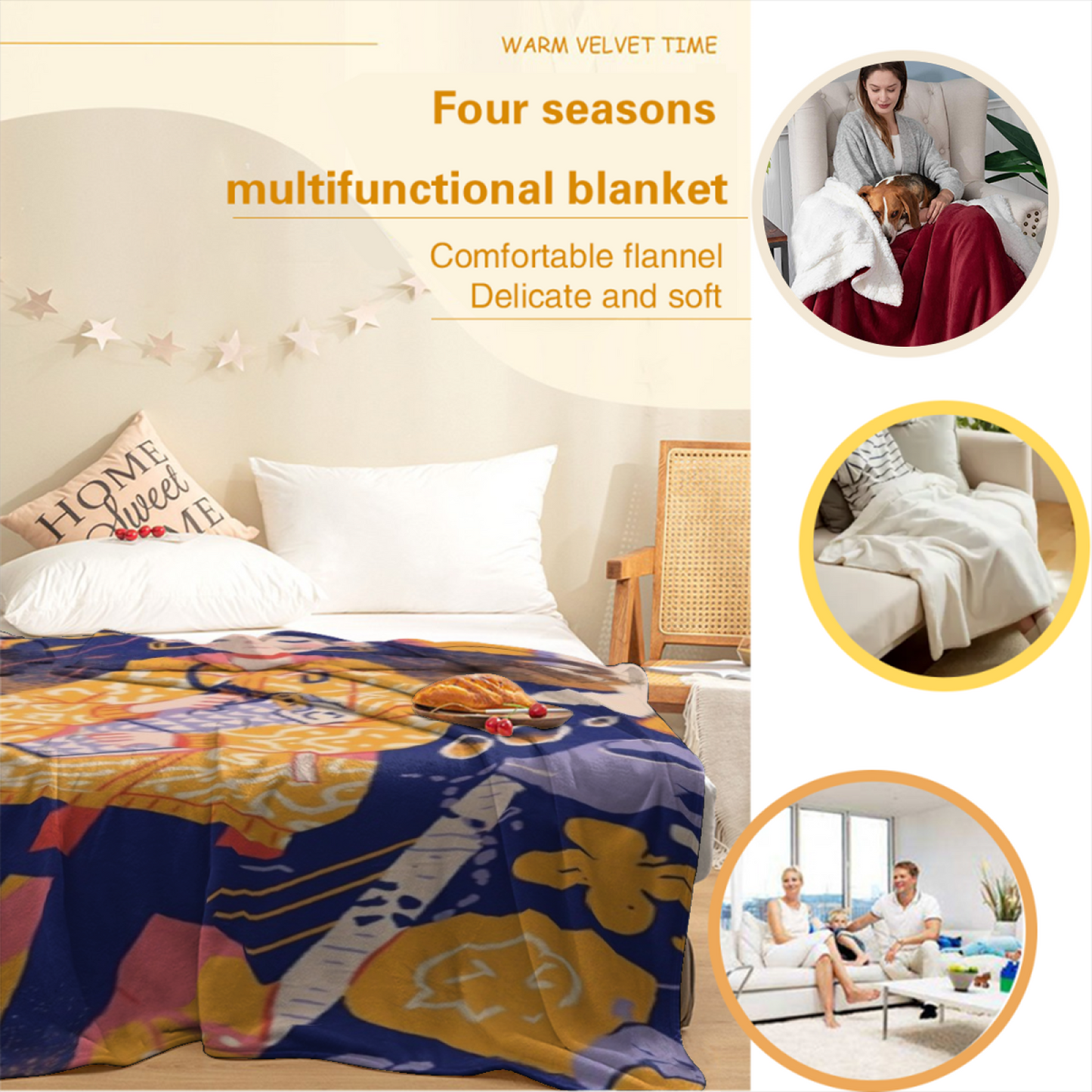 Colorful Modern Pattern Throw Blanket ¨C Decorative Cozy Home Blanket