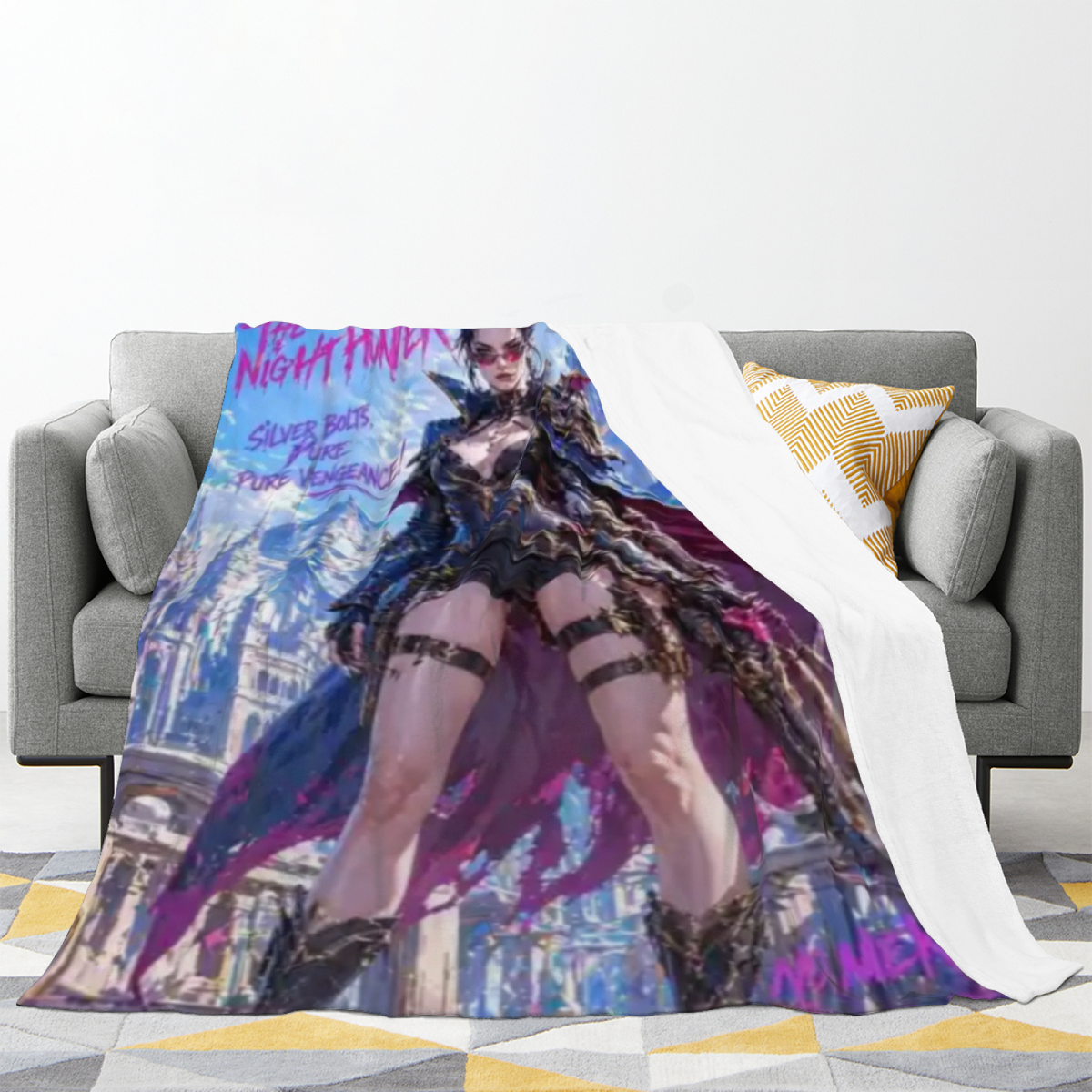 Cosmic Arbor Muted Sage Art Decorative Flannel Blanket