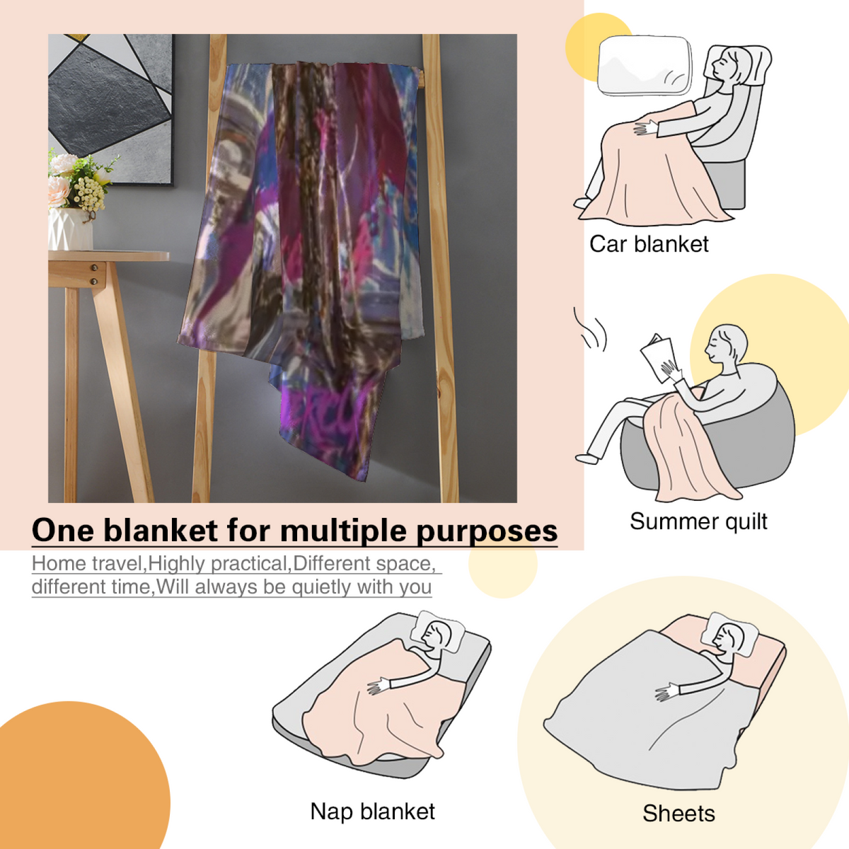 Cosmic Arbor Muted Sage Art Decorative Flannel Blanket