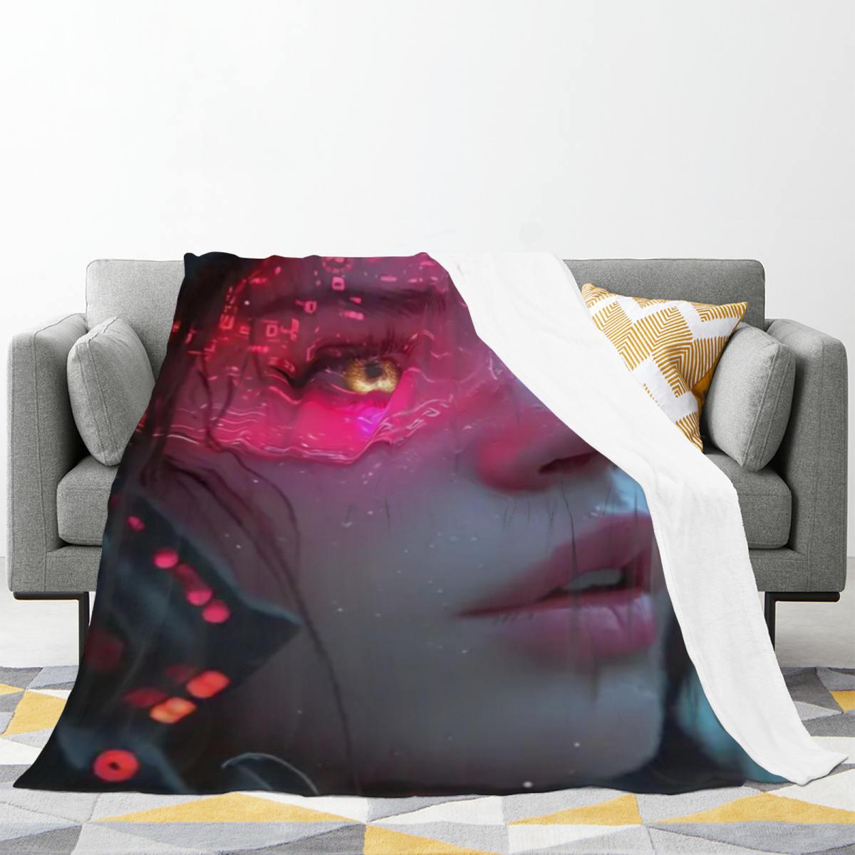 Cosmic Tapestry Pastel Multicolor Modern Art Decorative Flannel Blanket