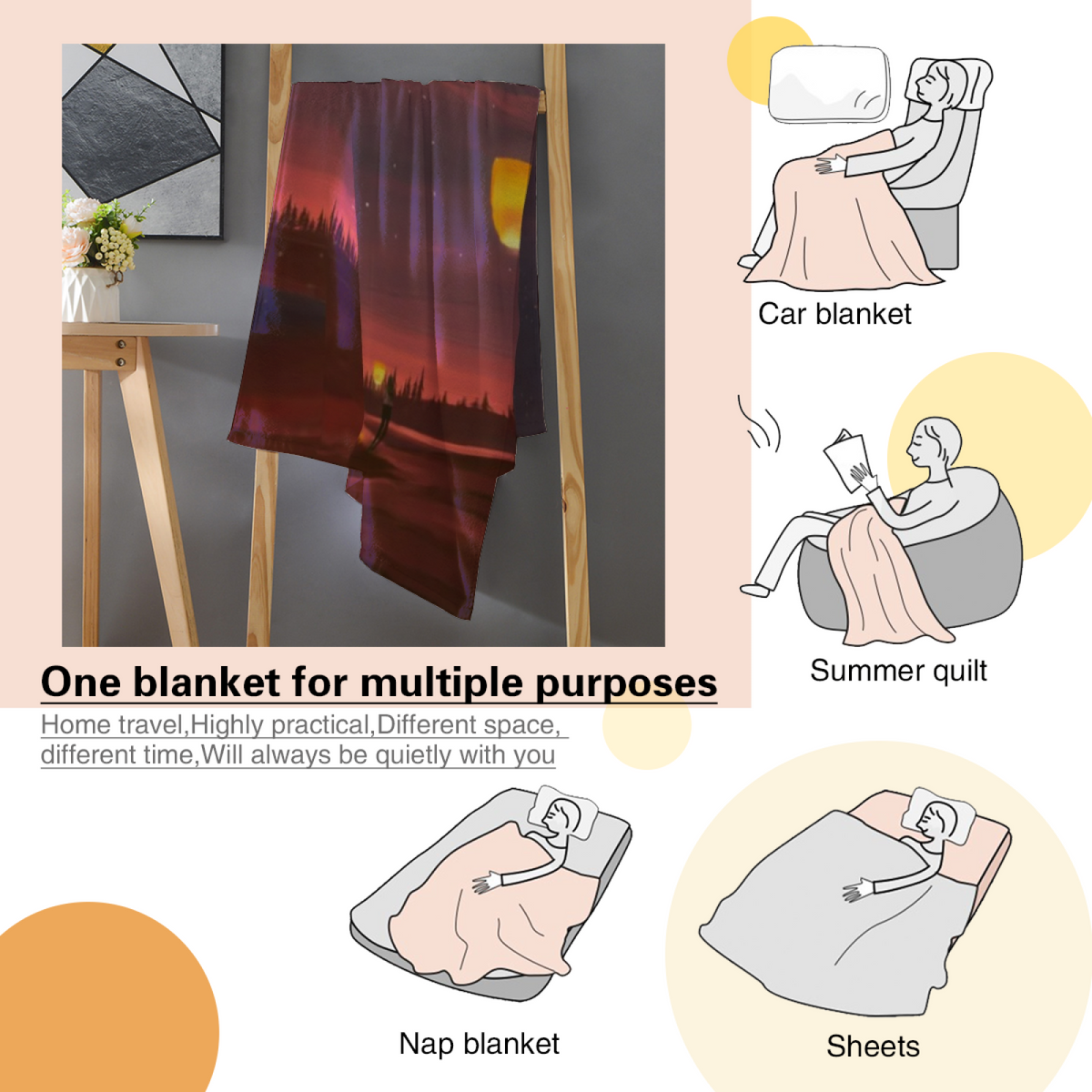 Soft Minimalist All-Season Flannel Blanket ¨C Harvest Jubilee Collection