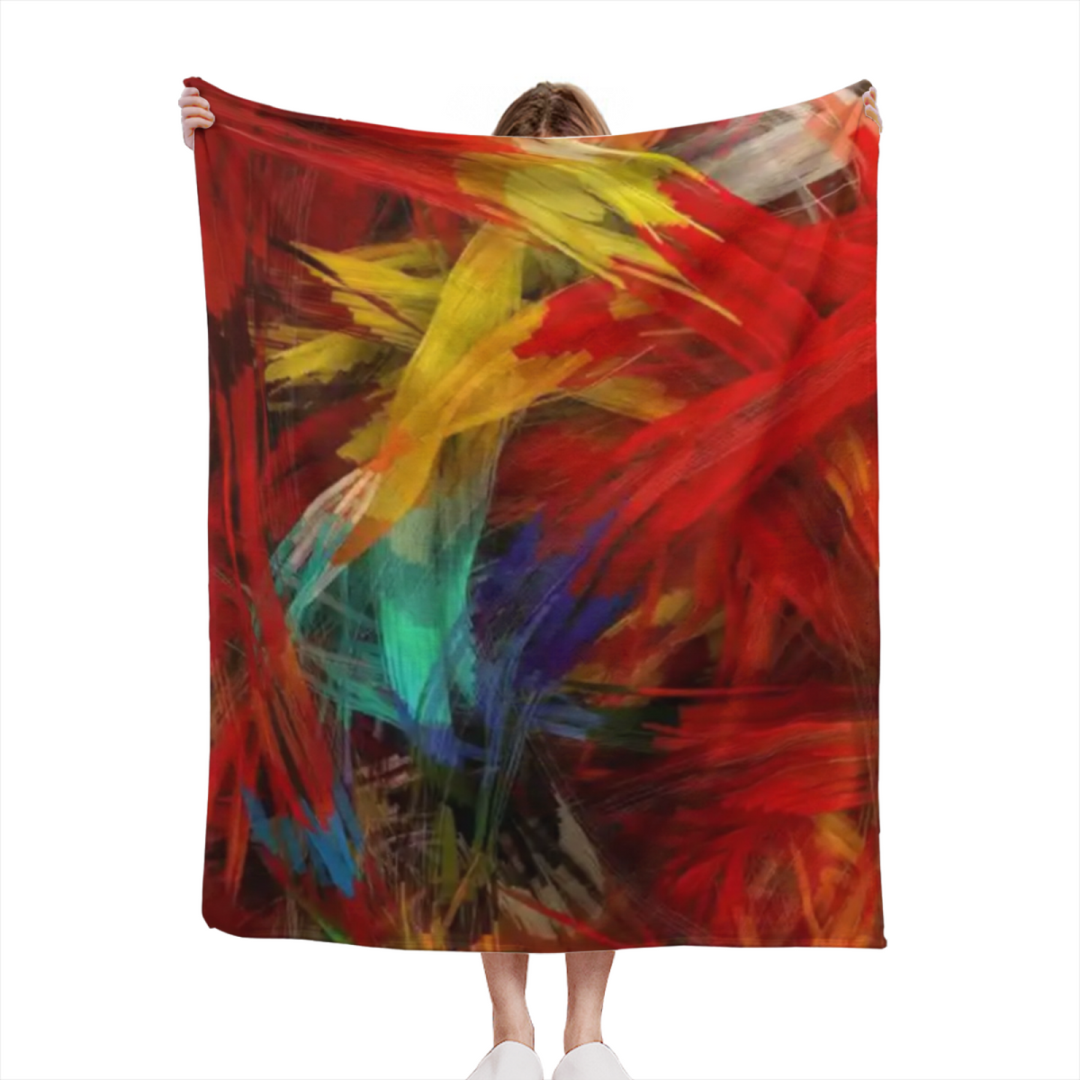 Decorative Flannel Blanket with Enchanted Jubilee Cozy Cottage Artwork