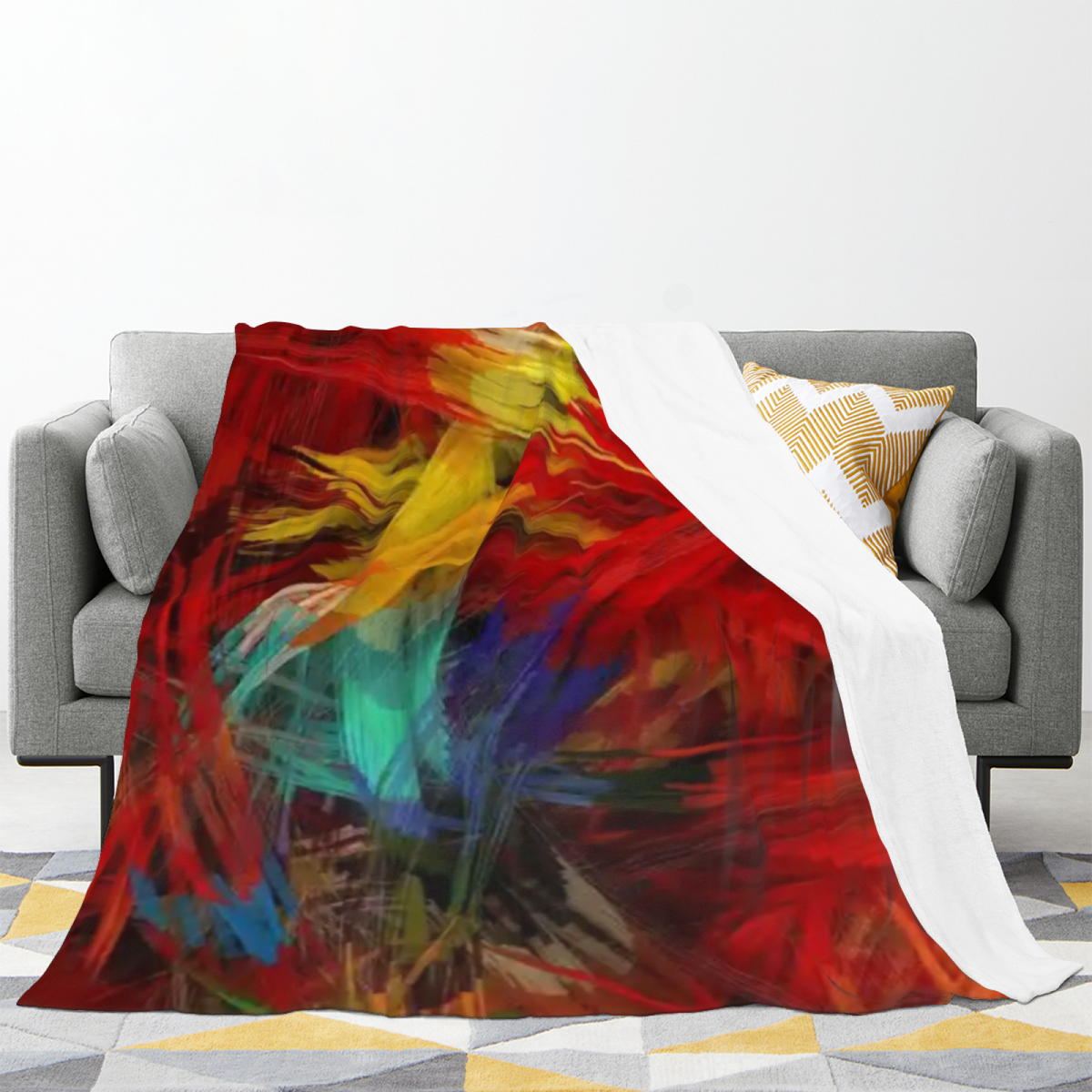 Decorative Flannel Blanket with Enchanted Jubilee Cozy Cottage Artwork